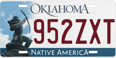 OK license plate 952ZXT