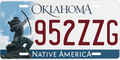 OK license plate 952ZZG