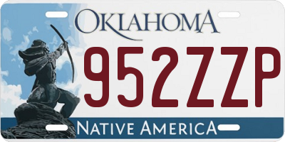 OK license plate 952ZZP