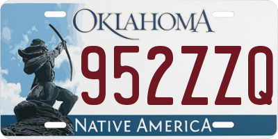OK license plate 952ZZQ