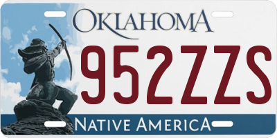 OK license plate 952ZZS