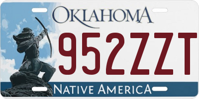 OK license plate 952ZZT