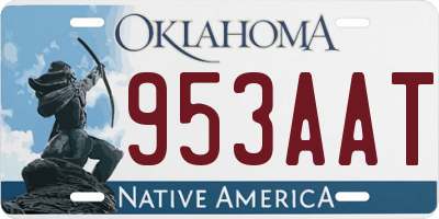 OK license plate 953AAT