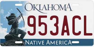 OK license plate 953ACL