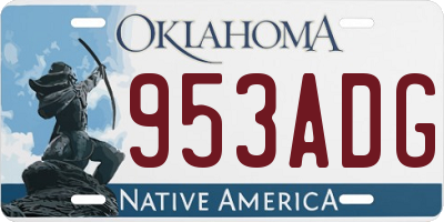 OK license plate 953ADG