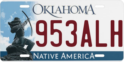 OK license plate 953ALH