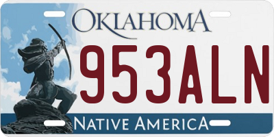 OK license plate 953ALN