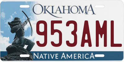 OK license plate 953AML