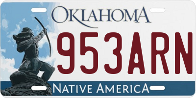 OK license plate 953ARN