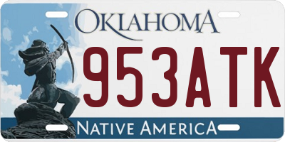 OK license plate 953ATK