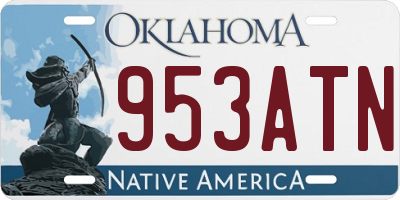 OK license plate 953ATN