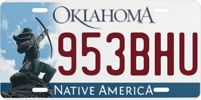 OK license plate 953BHU