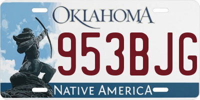 OK license plate 953BJG