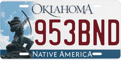 OK license plate 953BND