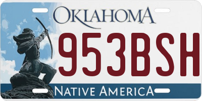 OK license plate 953BSH