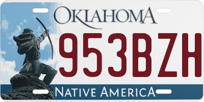 OK license plate 953BZH