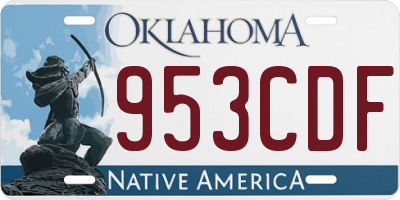 OK license plate 953CDF