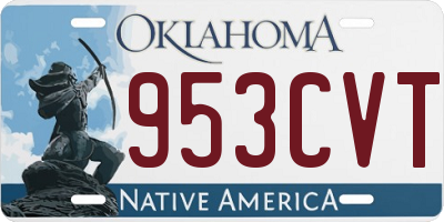 OK license plate 953CVT