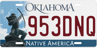 OK license plate 953DNQ