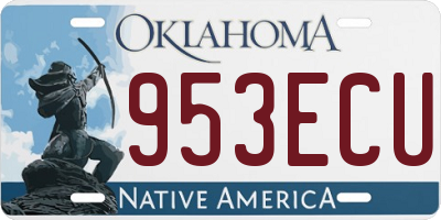 OK license plate 953ECU