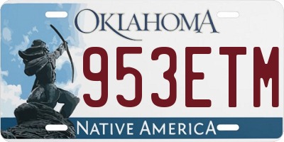 OK license plate 953ETM