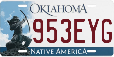 OK license plate 953EYG