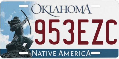 OK license plate 953EZC