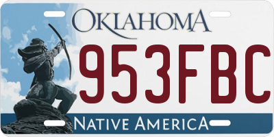 OK license plate 953FBC