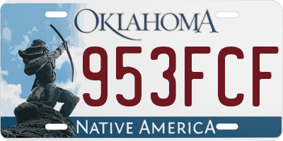 OK license plate 953FCF
