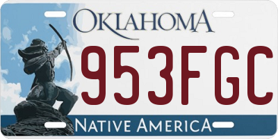 OK license plate 953FGC