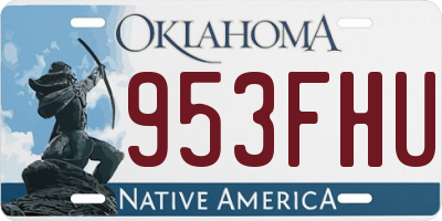 OK license plate 953FHU