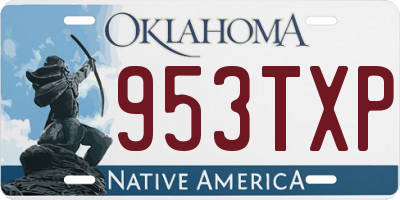 OK license plate 953TXP