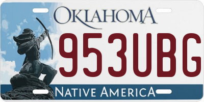 OK license plate 953UBG