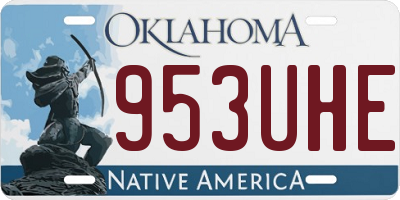 OK license plate 953UHE