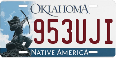OK license plate 953UJI