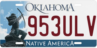 OK license plate 953ULV