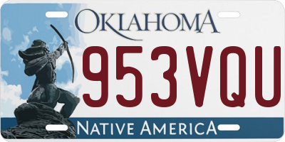 OK license plate 953VQU