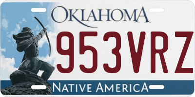 OK license plate 953VRZ