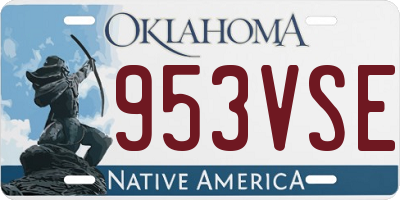 OK license plate 953VSE