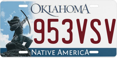 OK license plate 953VSV