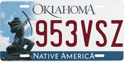 OK license plate 953VSZ