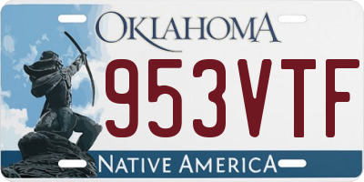 OK license plate 953VTF