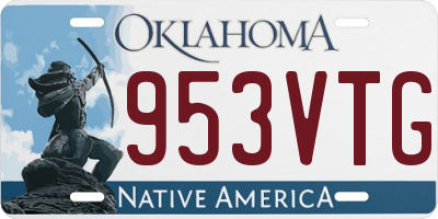 OK license plate 953VTG