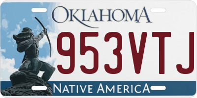 OK license plate 953VTJ