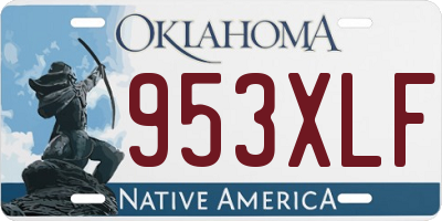 OK license plate 953XLF