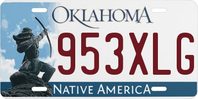 OK license plate 953XLG