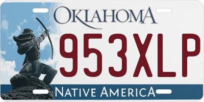 OK license plate 953XLP