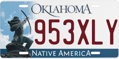 OK license plate 953XLY
