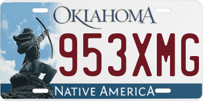 OK license plate 953XMG