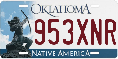 OK license plate 953XNR